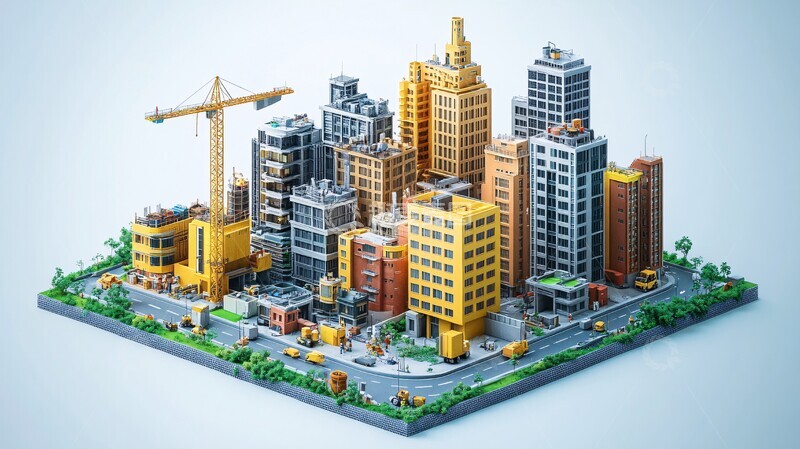 高清大图下载【趣麦麦图】互联网建设城市