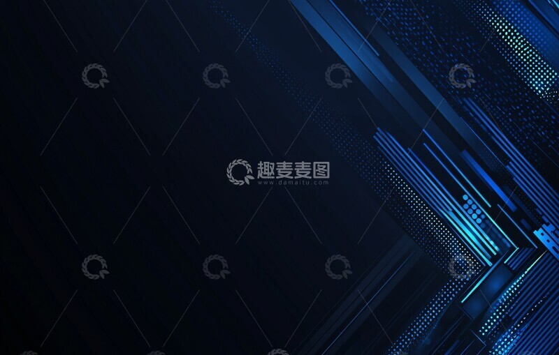 高清大图下载【趣麦麦图】蓝色技术背景1