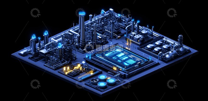 高清大图下载【趣麦麦图】工业数据展示屏