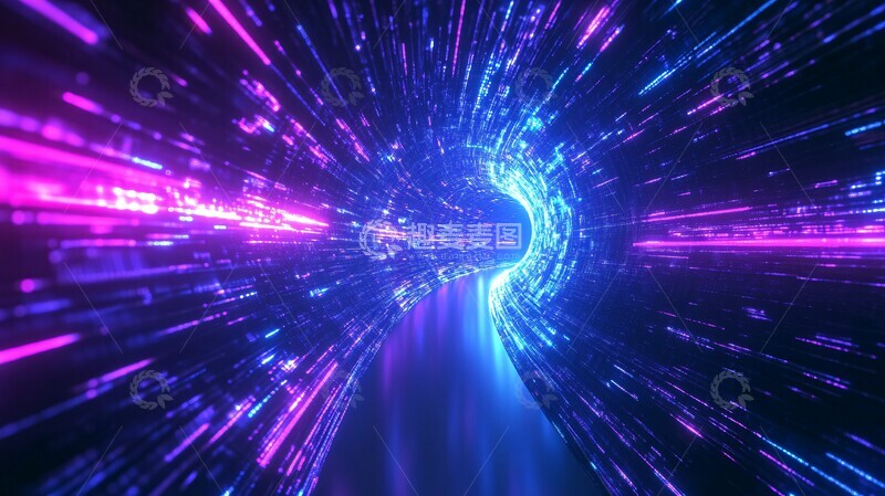 高清大图下载【趣麦麦图】数字网络连接