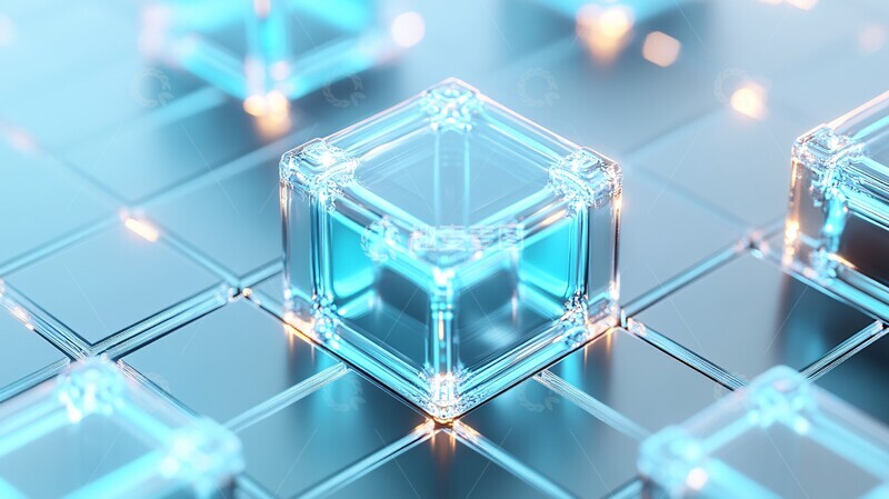 高清大图下载【趣麦麦图】数字互联方块