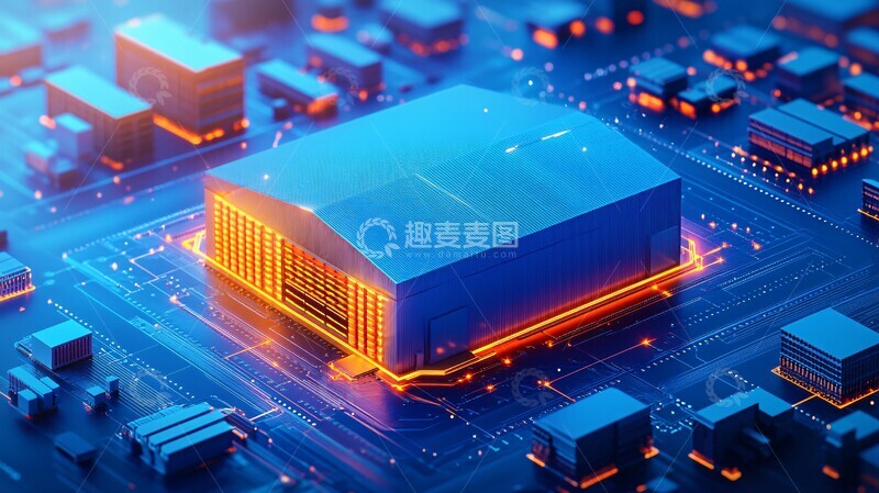 高清大图下载【趣麦麦图】智能仓库存储模型1