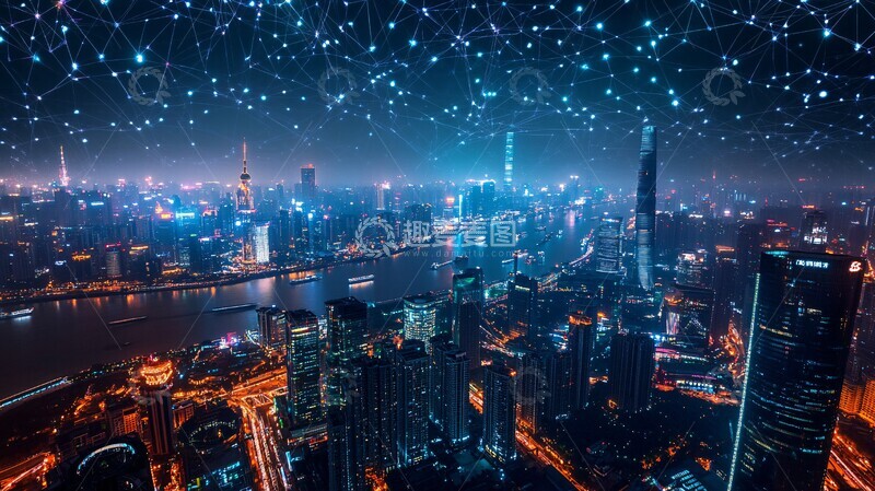 高清大图下载【趣麦麦图】智能设备网络系统图