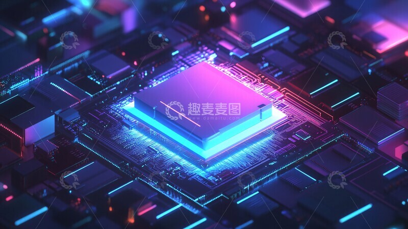 高清大图下载【趣麦麦图】电路板芯片设计