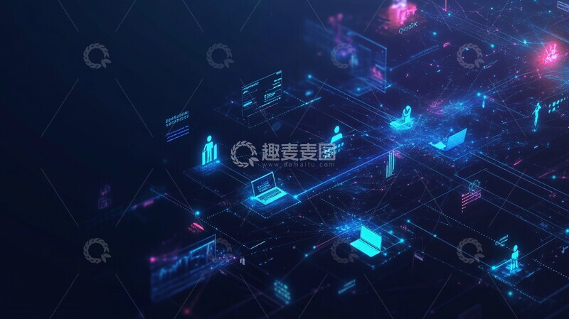 高清大图下载【趣麦麦图】数字协作网络1