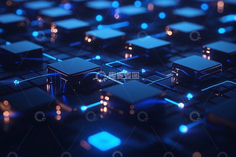 高清大图下载【趣麦麦图】数字网络节点图4