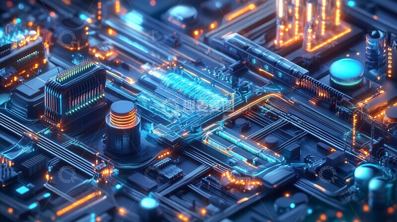 高清大图下载【趣麦麦图】能源电网布局1