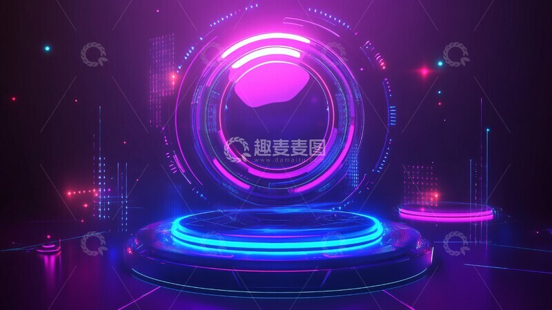 高清大图下载【趣麦麦图】未来科技购物日海报1