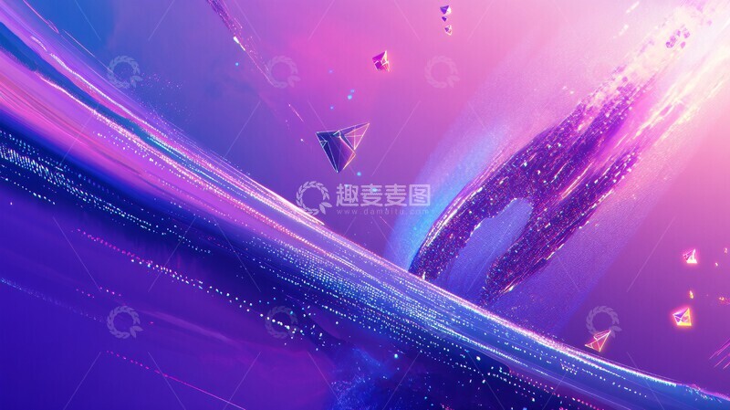 高清大图下载【趣麦麦图】紫色蓝色代码光影