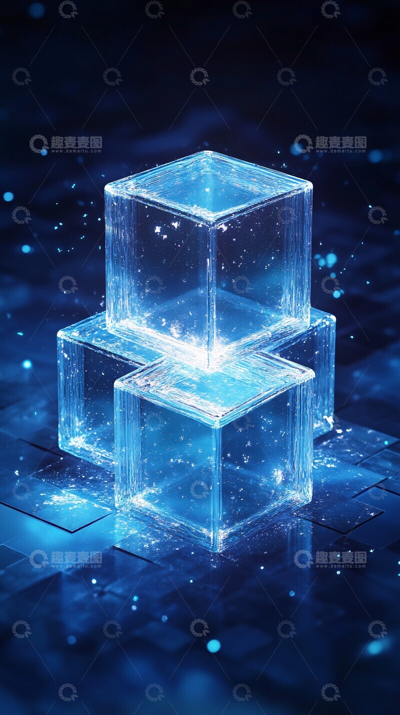 高清大图下载【趣麦麦图】蓝色模块运输软件2