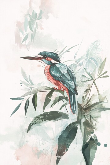 丛林小鸟丛林小鸟水彩1