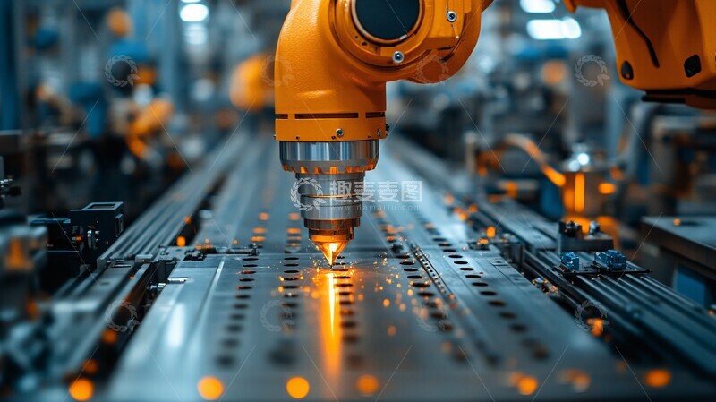 高清大图下载【趣麦麦图】智能工厂生产流程1