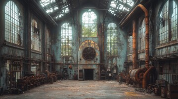 废弃工厂生产线1