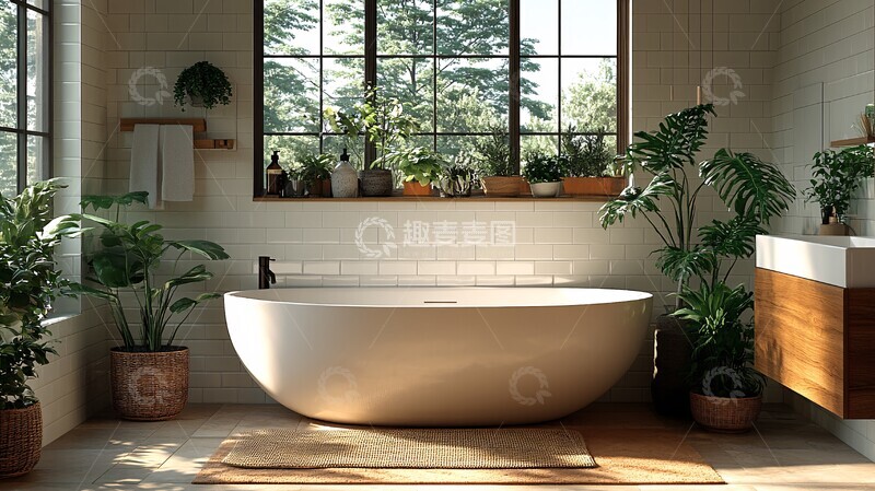 高清大图下载【趣麦麦图】卫生间白木设计1