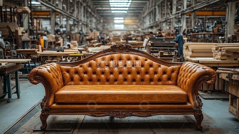 高清大图下载【趣麦麦图】木质家具生产线2