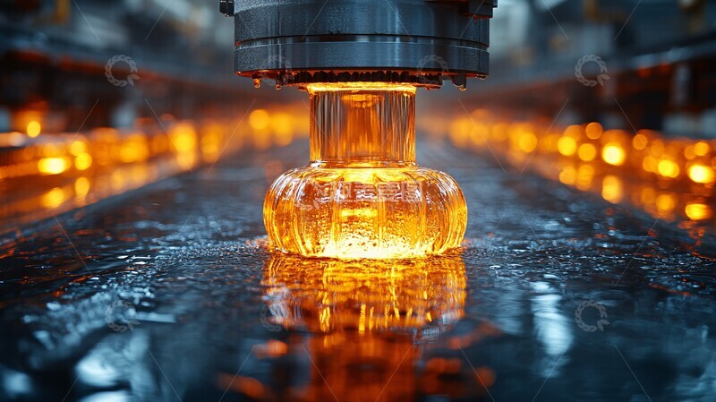 高清大图下载【趣麦麦图】玻璃工厂生产线