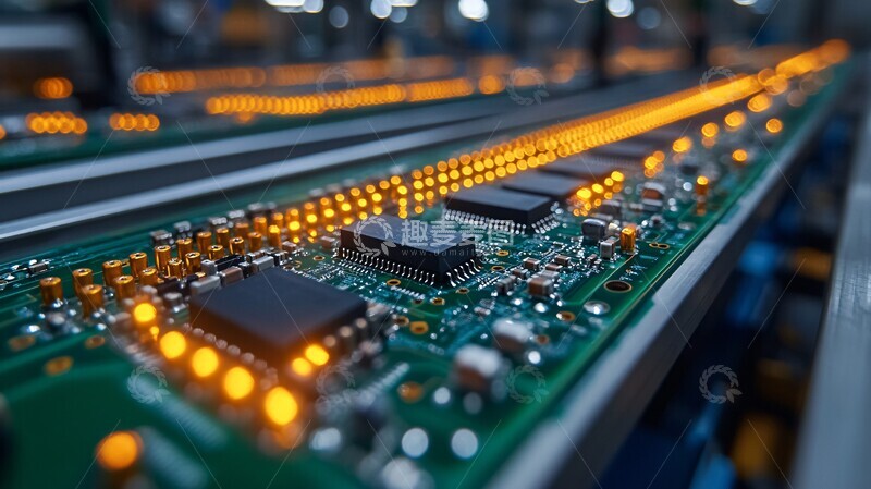 高清大图下载【趣麦麦图】电路板生产装配线3