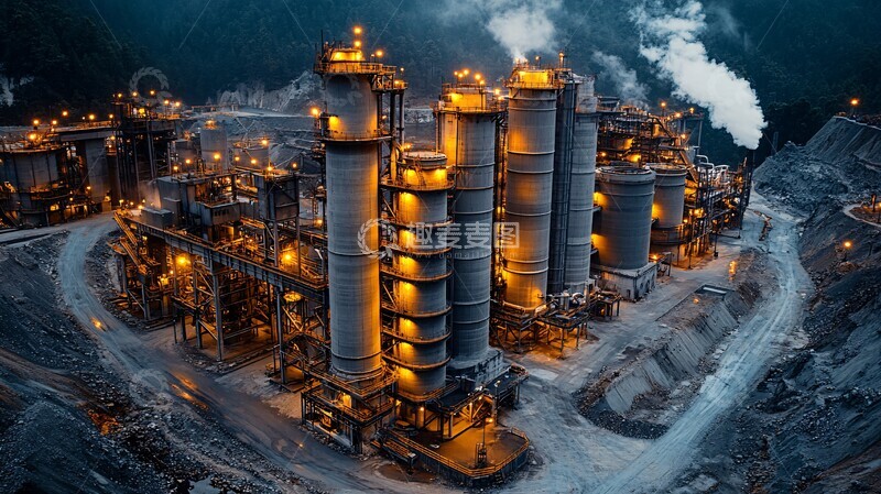 高清大图下载【趣麦麦图】水泥搅拌设备生产线