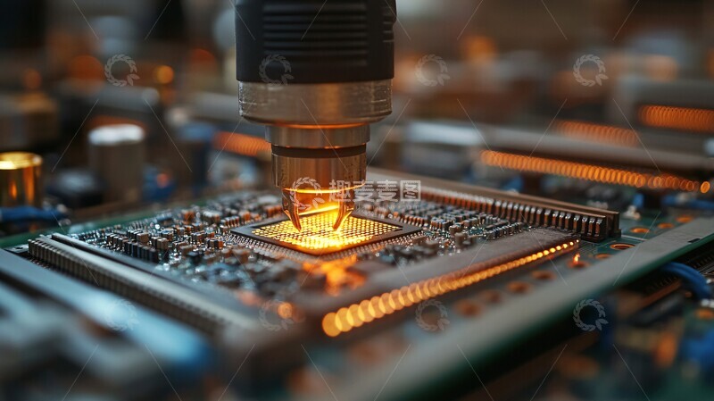 高清大图下载【趣麦麦图】电路板生产装配线