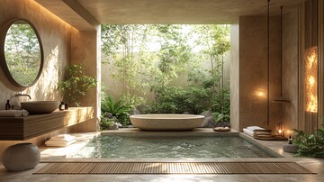 木盆石墙温泉池3