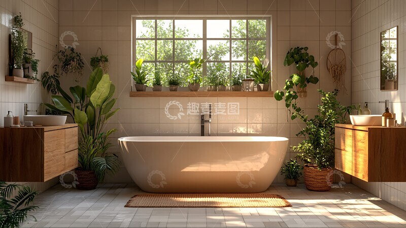 高清大图下载【趣麦麦图】卫生间白木设计2