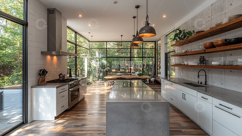 高清大图下载【趣麦麦图】白色橱柜灰色台面22