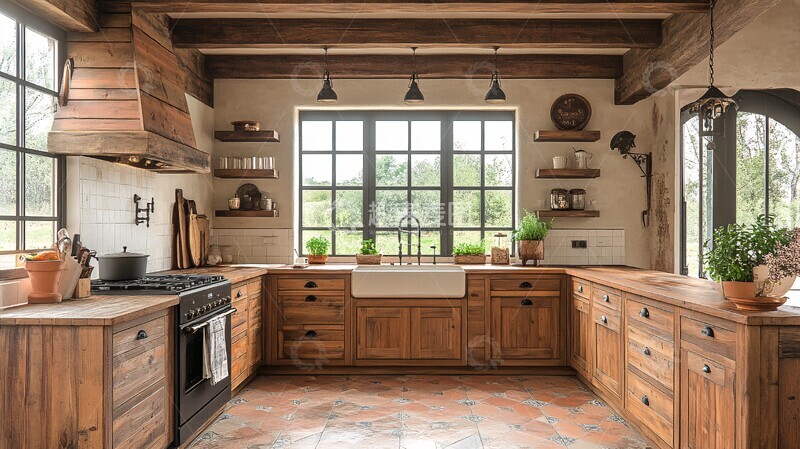 高清大图下载【趣麦麦图】木柜石台灯饰地板3