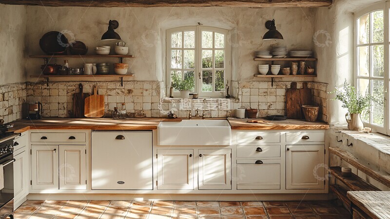 高清大图下载【趣麦麦图】木纹橱柜瓷砖地板3