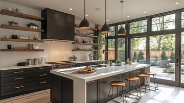 黑白金属现代厨房3