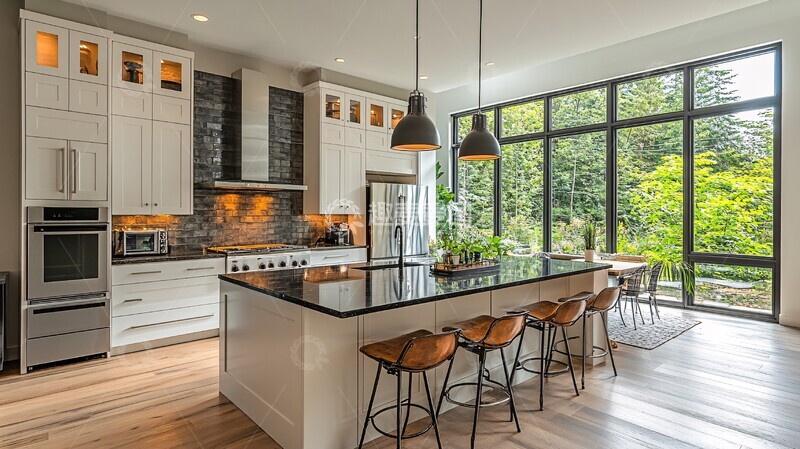 高清大图下载【趣麦麦图】黑白厨房设计2