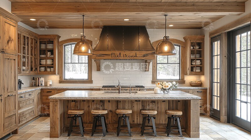 高清大图下载【趣麦麦图】木柜石台花饰灯饰3