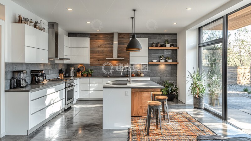 高清大图下载【趣麦麦图】白色橱柜灰色台面24