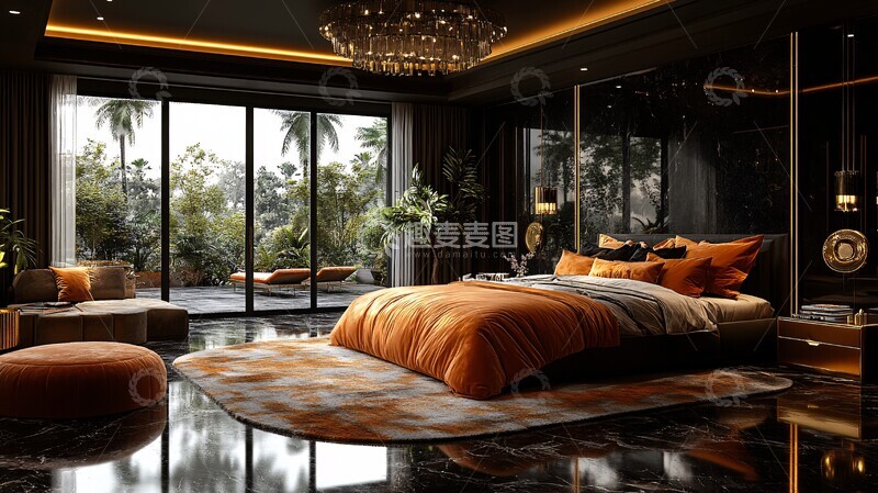 高清大图下载【趣麦麦图】现代艺术卧室3