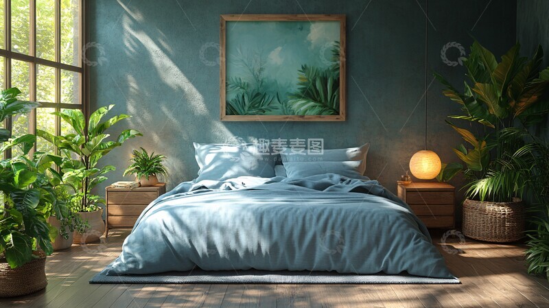 高清大图下载【趣麦麦图】北欧床与木桌2