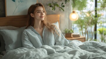 北欧床与木桌1