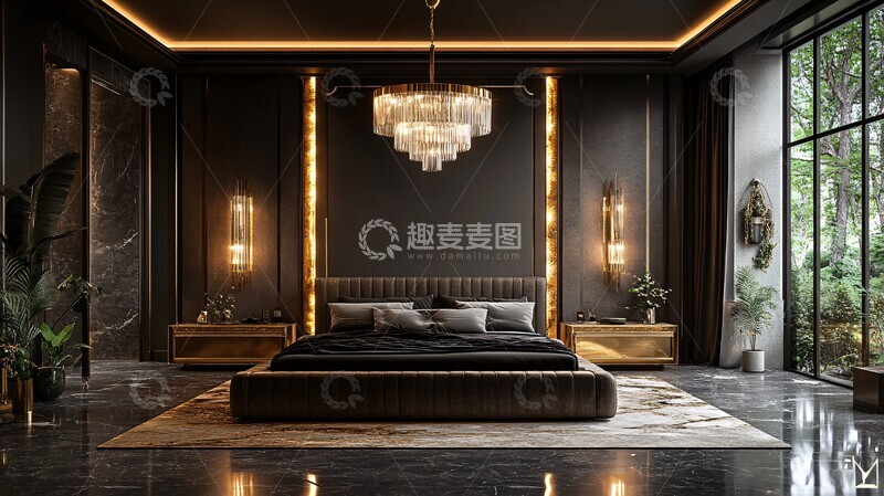 高清大图下载【趣麦麦图】现代艺术卧室