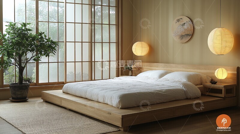 高清大图下载【趣麦麦图】榻榻米床铺装饰3