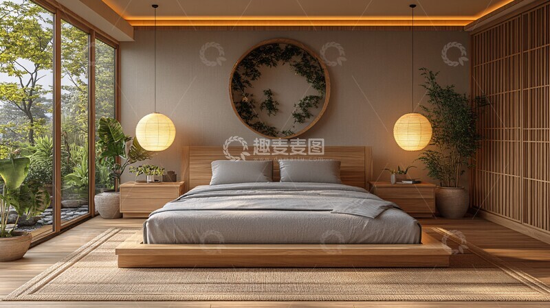 高清大图下载【趣麦麦图】榻榻米床与木床3