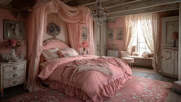 粉色床浪漫卧室3