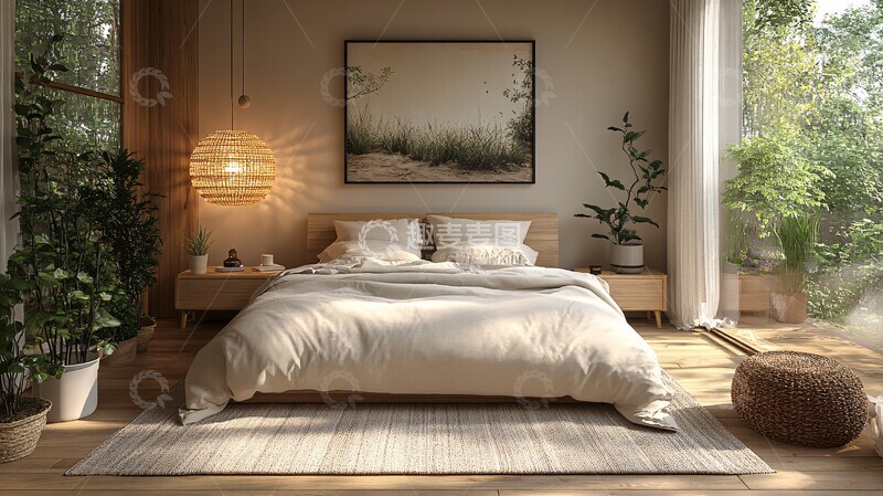 高清大图下载【趣麦麦图】北欧风格卧室布置3