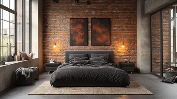 工业风格卧室布置