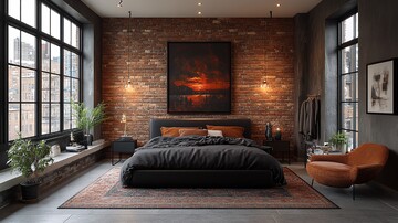 工业风格卧室布置3