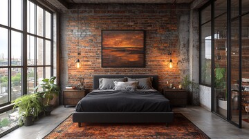 工业风格卧室布置2