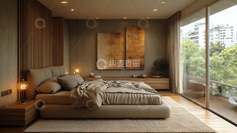 高清大图下载【趣麦麦图】简约卧室设计4