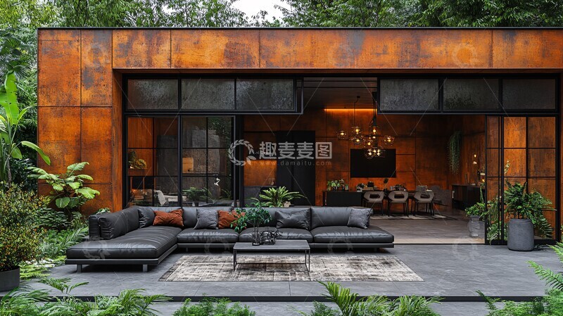 高清大图下载【趣麦麦图】工业风客厅设计14
