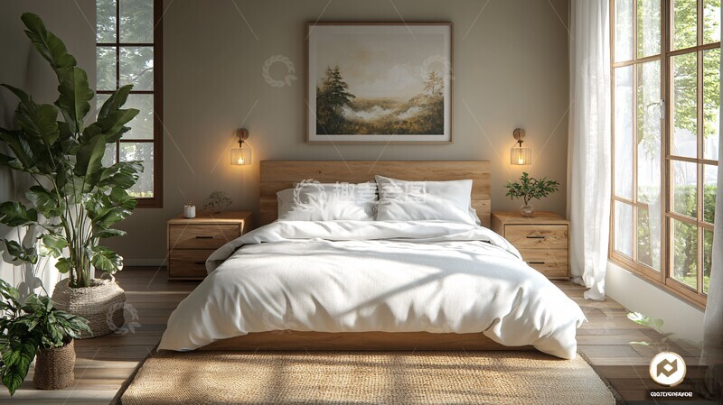 高清大图下载【趣麦麦图】简约卧室空间4