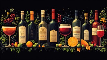 酒杯剪影标志设计模板1