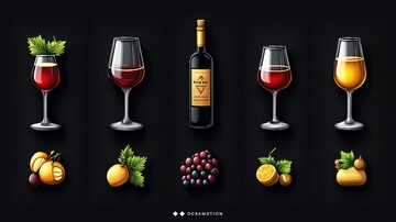 酒杯剪影标志设计模板2