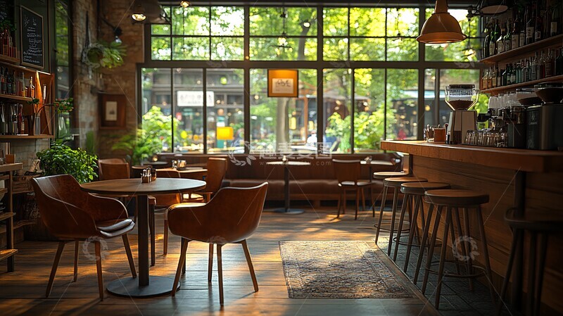 高清大图下载【趣麦麦图】咖啡馆温暖的灯光3