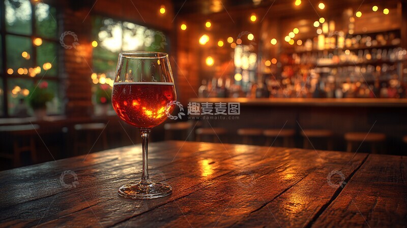 高清大图下载【趣麦麦图】酒吧桌上啤酒杯的特写镜头3